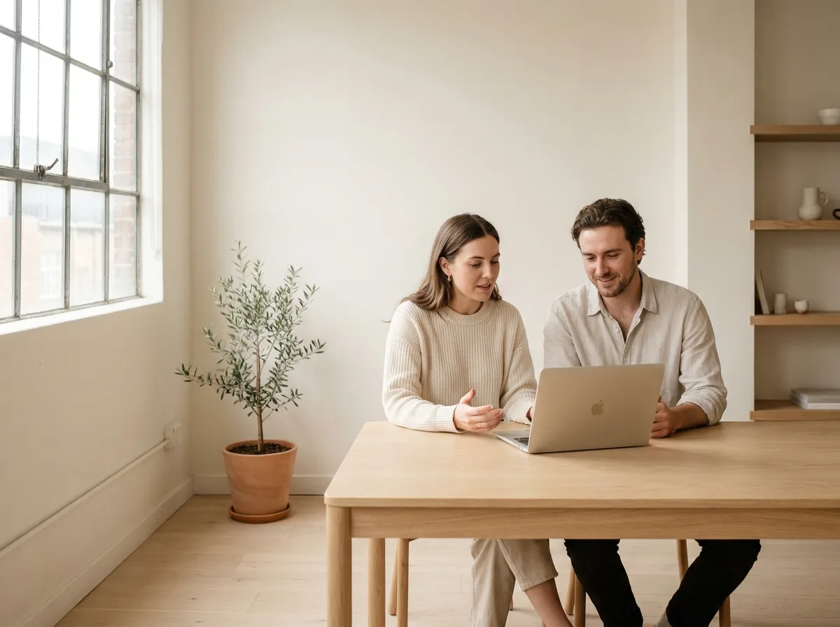 A delivery partner and an engineer working through a build together