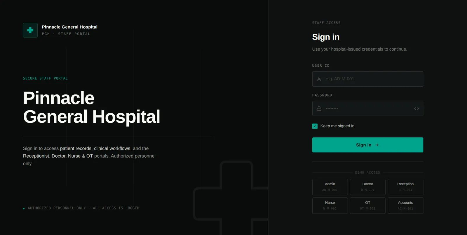 Pinnacle General Hospital · India interface